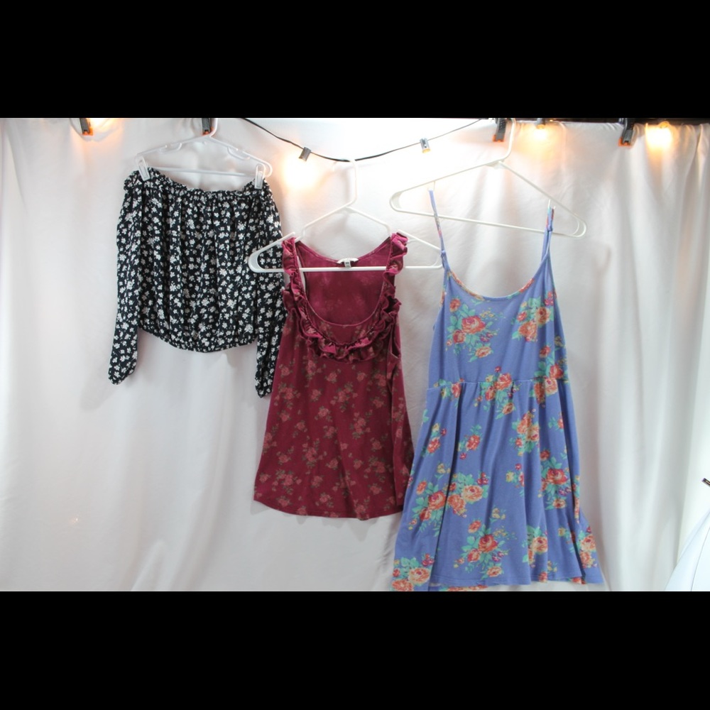 Floral shirts + dress bundle 🌸🌼🌺